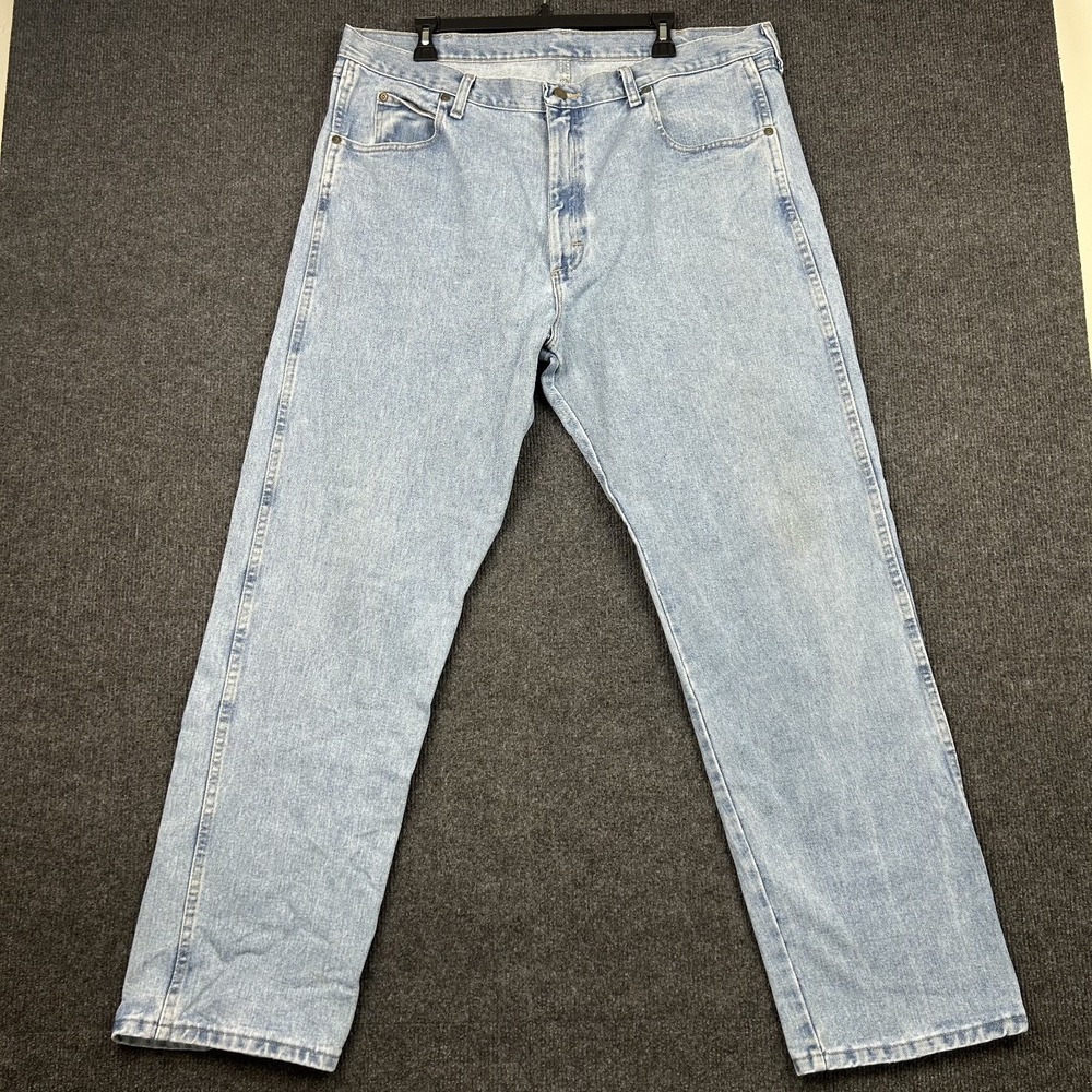 Wrangler Rugged Wear Men's Jeans Blue Denim Light‎ Wash Straight Leg 40x32